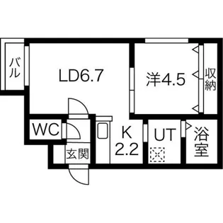 Wynn学園前(ウィン学園前)【3階】の間取り