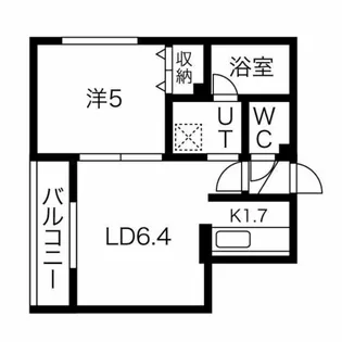 レイディアント平岸【405号室】の間取り