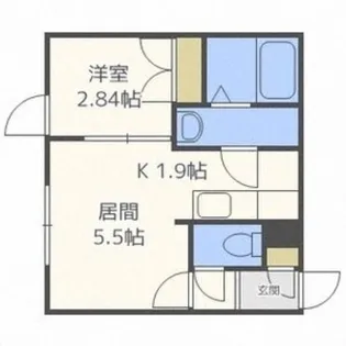 ラ・メゾンドボヌール【203号室】の間取り