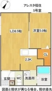 ALESTA福住【4階】の間取り