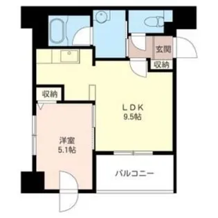 Couleur Court Yamahana【7階】の間取り