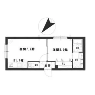 グランメール菊水1条【2階】の間取り