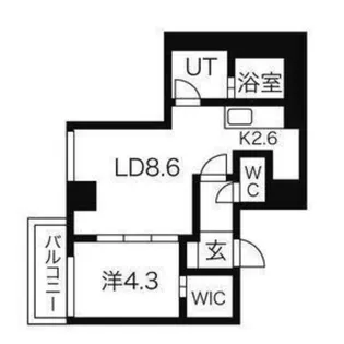 ボヌール学園前【2階】の間取り