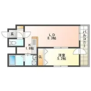 ラフィナート美園【2階】の間取り