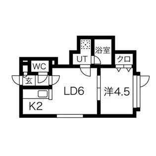 フルール旭【203号室】の間取り