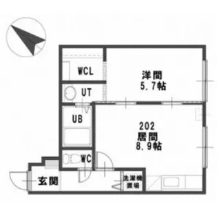 ルミエール東札幌B【2階】の間取り