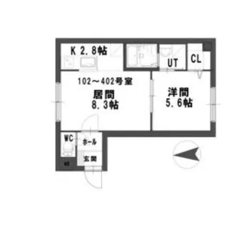 グランメール平岸4・5【2階】の間取り