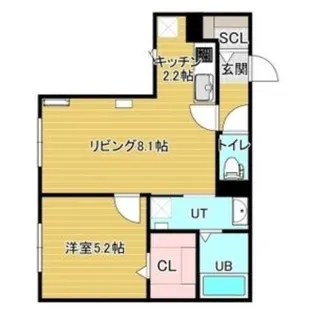 GRACIAS南平岸【3階】の間取り
