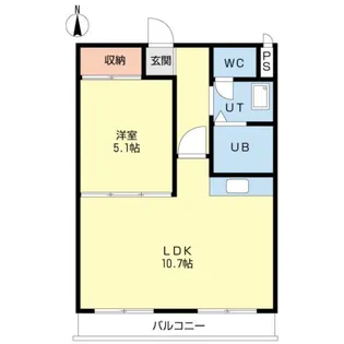 KC中の島【303号室】の間取り