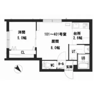 グランメール オルキデ【1階】の間取り