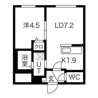 ペシェ東札幌【4階】の間取り