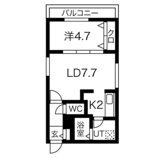 ブランシャール平岸【4階】の間取り