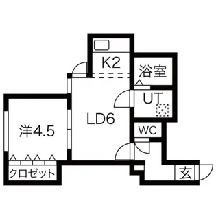 ライフステージ菊水【102号室】の間取り