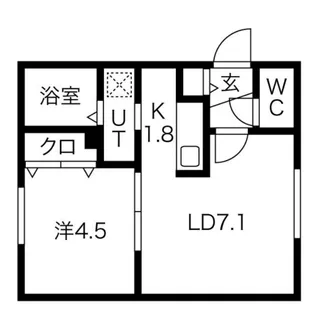 ガーデンコート美園【1階】の間取り