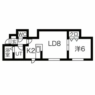 REST HILLS白石駅 A棟【202号室】の間取り