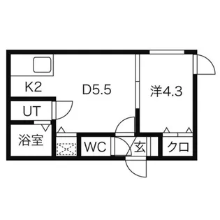 Flats LIDO菊水【2階】の間取り