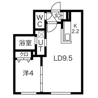 ラ・ムーン菊水【3階】の間取り