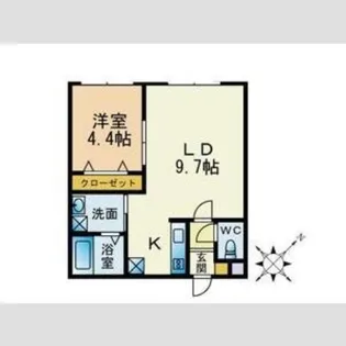 アクアトピア福住【1階】の間取り