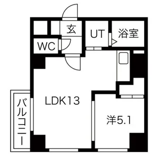 SEIRA東札幌【9階】の間取り