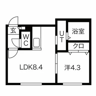 HOPE豊平公園【2階】の間取り
