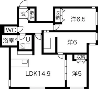 レブニーズ ザ・レジデンス 宮の森【2階】の間取り