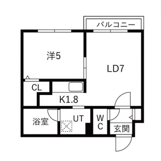 ESQUISSE栄通6【201号室】の間取り