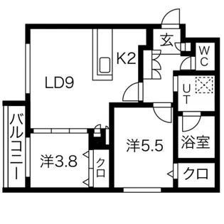 ONE-kikusui【2階】の間取り