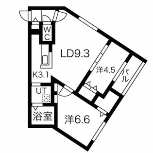 ブランシャールCIEL学園前【3階】の間取り