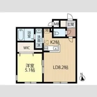 Maison chouchou 南平岸(メゾンシュシュミナミヒラギシ)【2階】の間取り