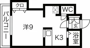 ローレル平岸【203号室】の間取り