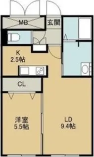オレオール南平岸【3階】の間取り