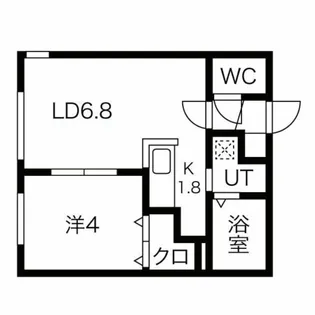 BURANO学園前【4階】の間取り