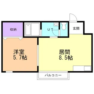 パンプキンパーティ【202号室】の間取り