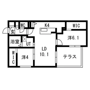 ALPHA GARDEN 豊平【1階】の間取り