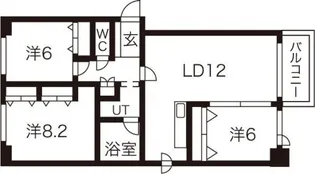 トレス マデラ【6階】の間取り