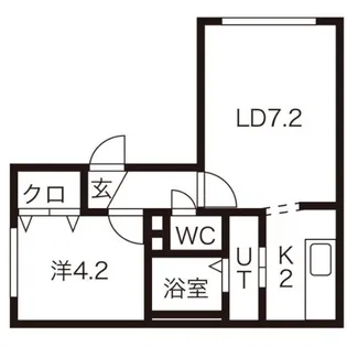 ソアーヴェ南平岸【4階】の間取り