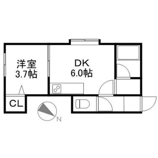 グリーンパーク月寒【2階】の間取り