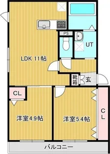 アルトローマ平岸【4階】の間取り