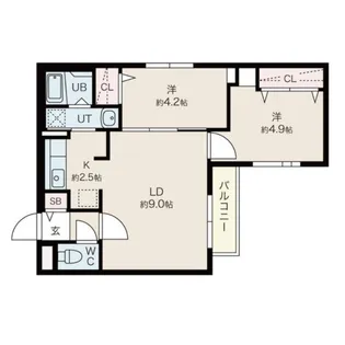 プロヴィデンス東札幌【3階】の間取り