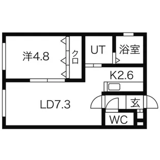 リーフコート平岸【2階】の間取り