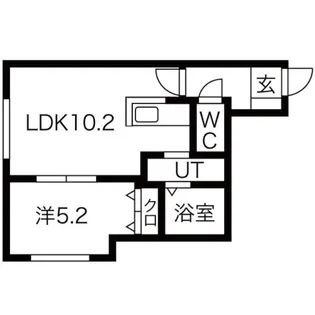 アルファー豊平【5階】の間取り