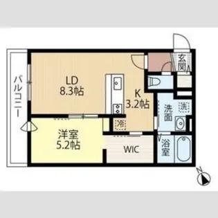 ブリーゼ中の島【3階】の間取り
