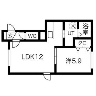 ロージェ中の島【302号室】の間取り