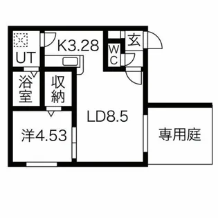 インフィニト平岸一条【1階】の間取り