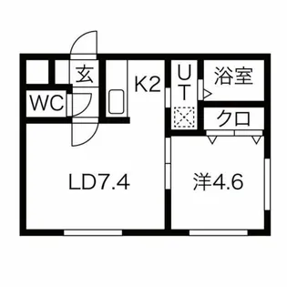 アール栄通【4階】の間取り