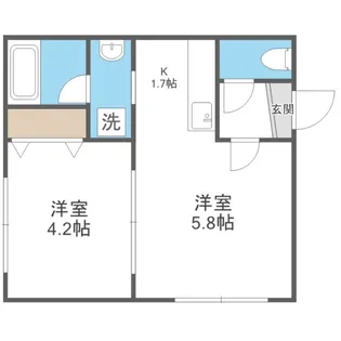 アズーリ中の島壱番館【3階】の間取り