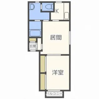 レグルス菊水【202号室】の間取り