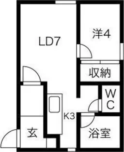 メゾンフタバ【303号室】の間取り