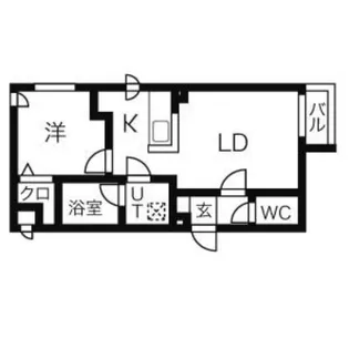 リュクス菊水【4階】の間取り