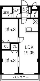 ニューシティ山根【4階】の間取り